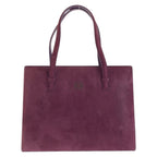 Loewe Anagram Purple Gold Suede Leather Tote Shoulder