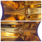 Loewe Anagram Purple Gold Suede Leather Tote Shoulder — view 7