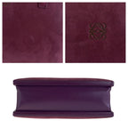 Loewe Anagram Purple Gold Suede Leather Tote Shoulder — view 5