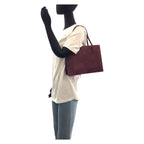 Loewe Anagram Purple Gold Suede Leather Tote Shoulder — view 8