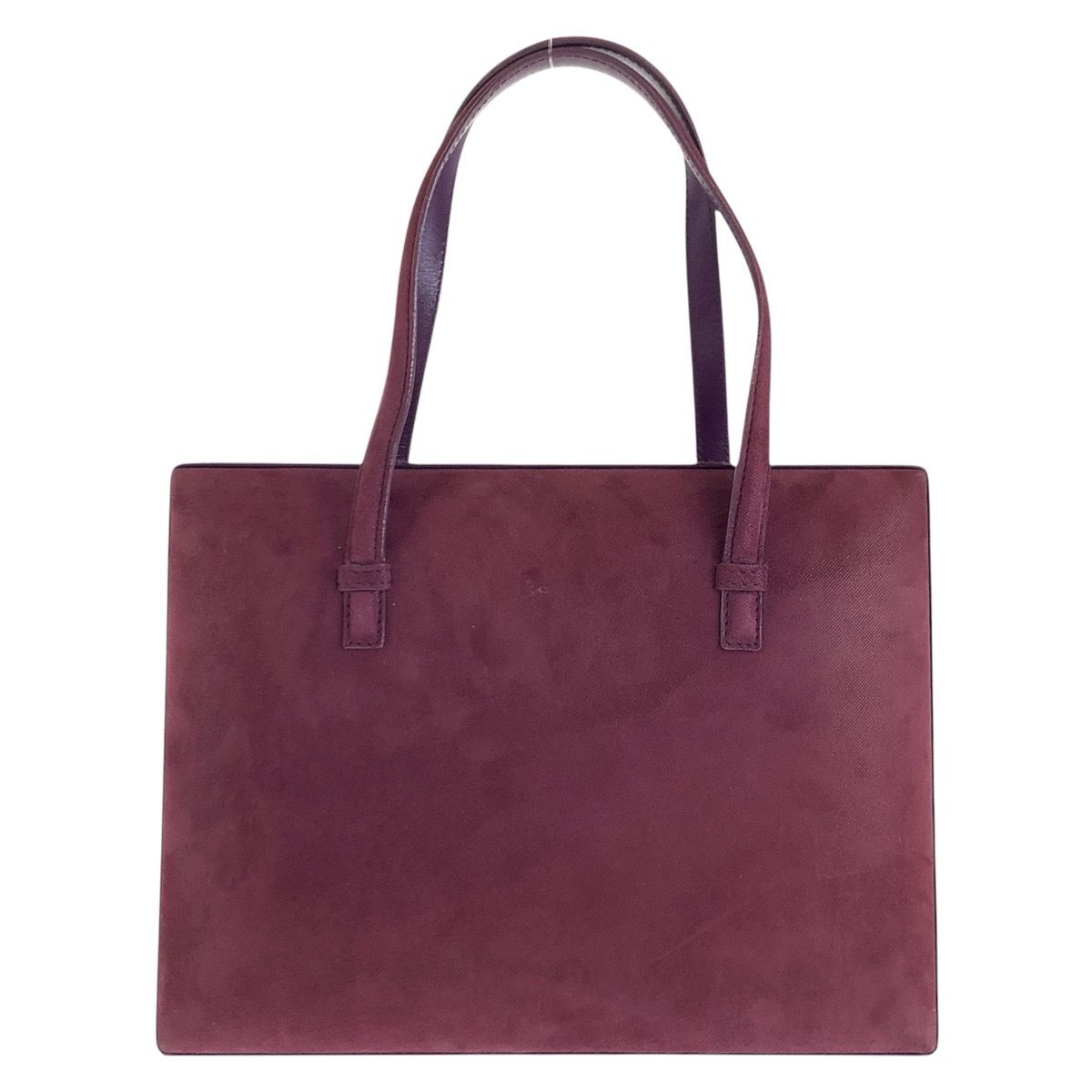 Loewe Anagram Purple Gold Suede Leather Tote Shoulder — view 2