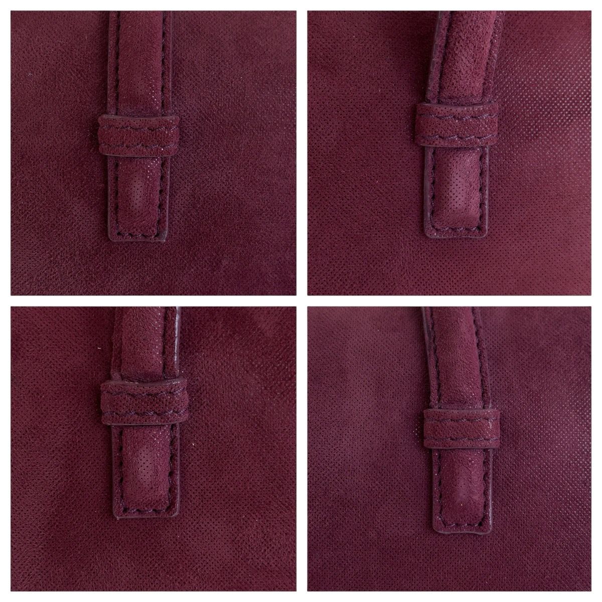 Loewe Anagram Purple Gold Suede Leather Tote Shoulder — view 6
