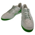 Gucci Basket GG Pattern 11 White Green Leather Sneakers