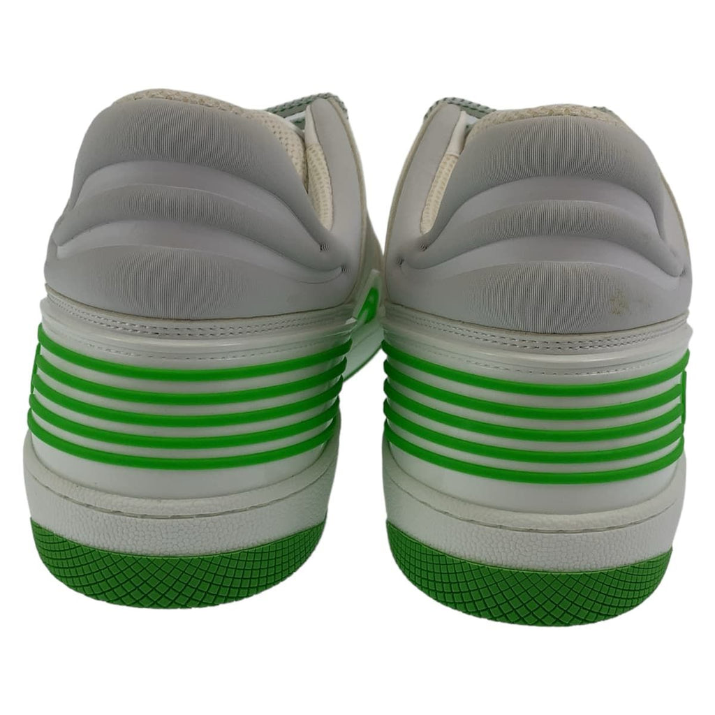 Gucci Basket GG Pattern 11 White Green Leather Sneakers — view 6