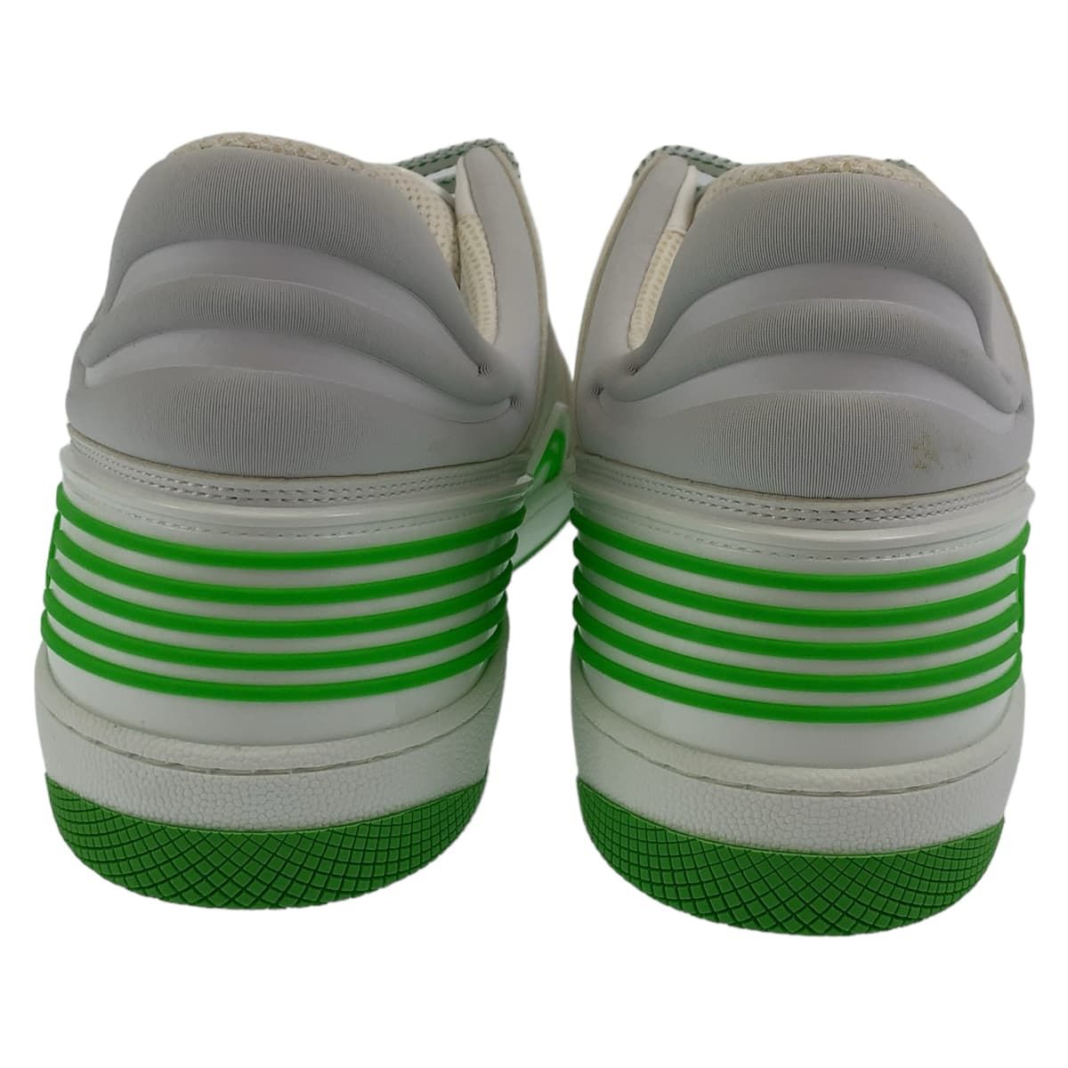Gucci Basket GG Pattern 11 White Green Leather Sneakers — view 6