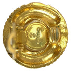 Chanel Vintage Faux Pearl CC Logo Gold White Plated Earrings — view 3