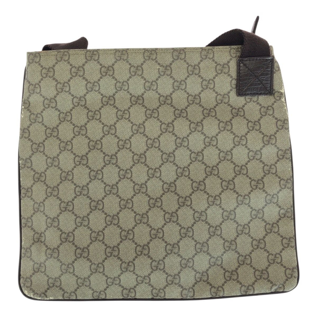 Gucci Brown Silver GG Supreme Canvas Shoulder — view 2