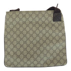 Gucci Brown Silver GG Supreme Canvas Shoulder — view 2