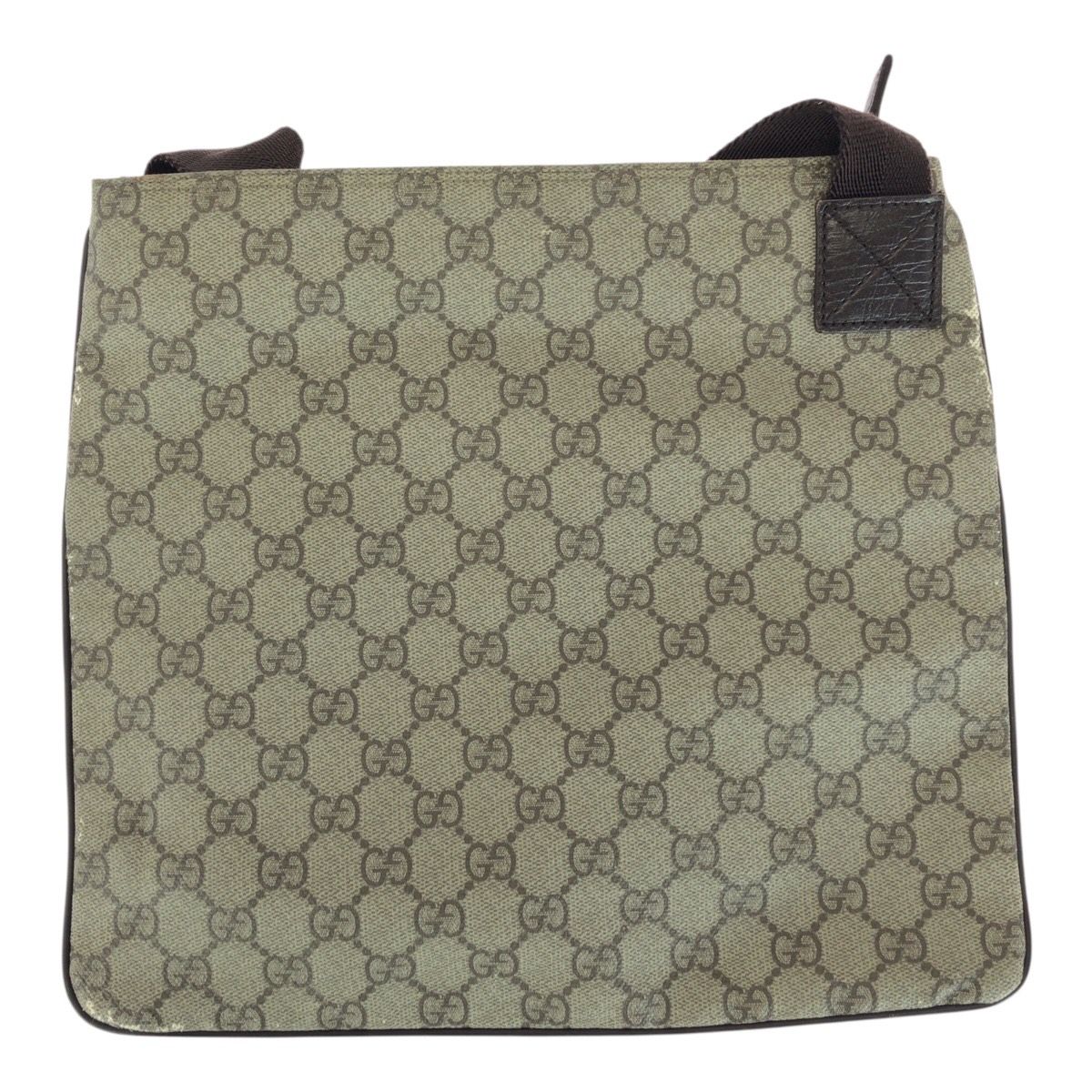 Gucci Brown Silver GG Supreme Canvas Shoulder — view 2