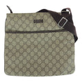 Gucci Brown Silver GG Supreme Canvas Shoulder