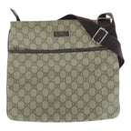 Gucci Brown Silver GG Supreme Canvas Shoulder