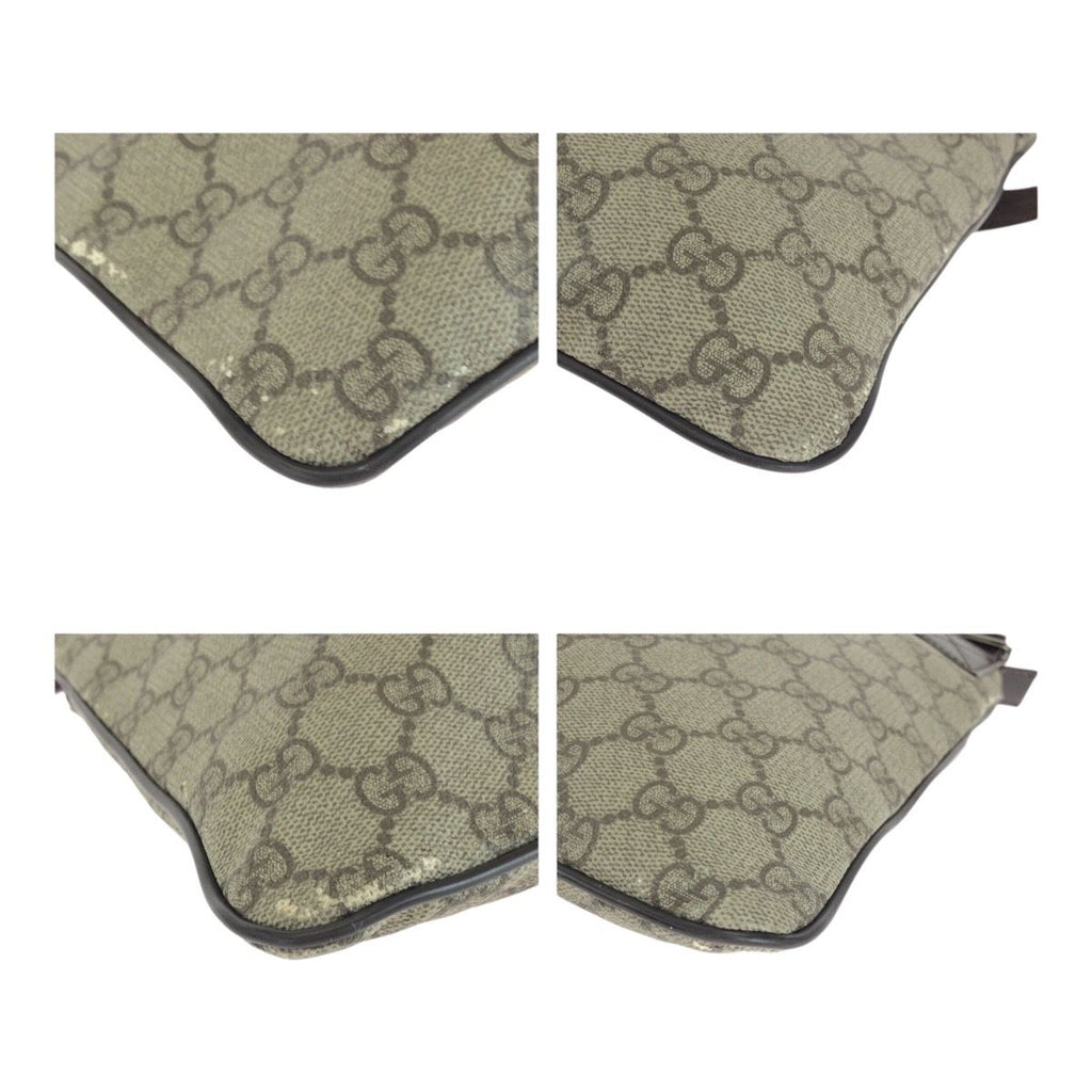 Gucci Brown Silver GG Supreme Canvas Shoulder — view 3