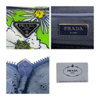 Prada Tessuto Green Multicolor Silver Nylon Tote Shoulder — view 4