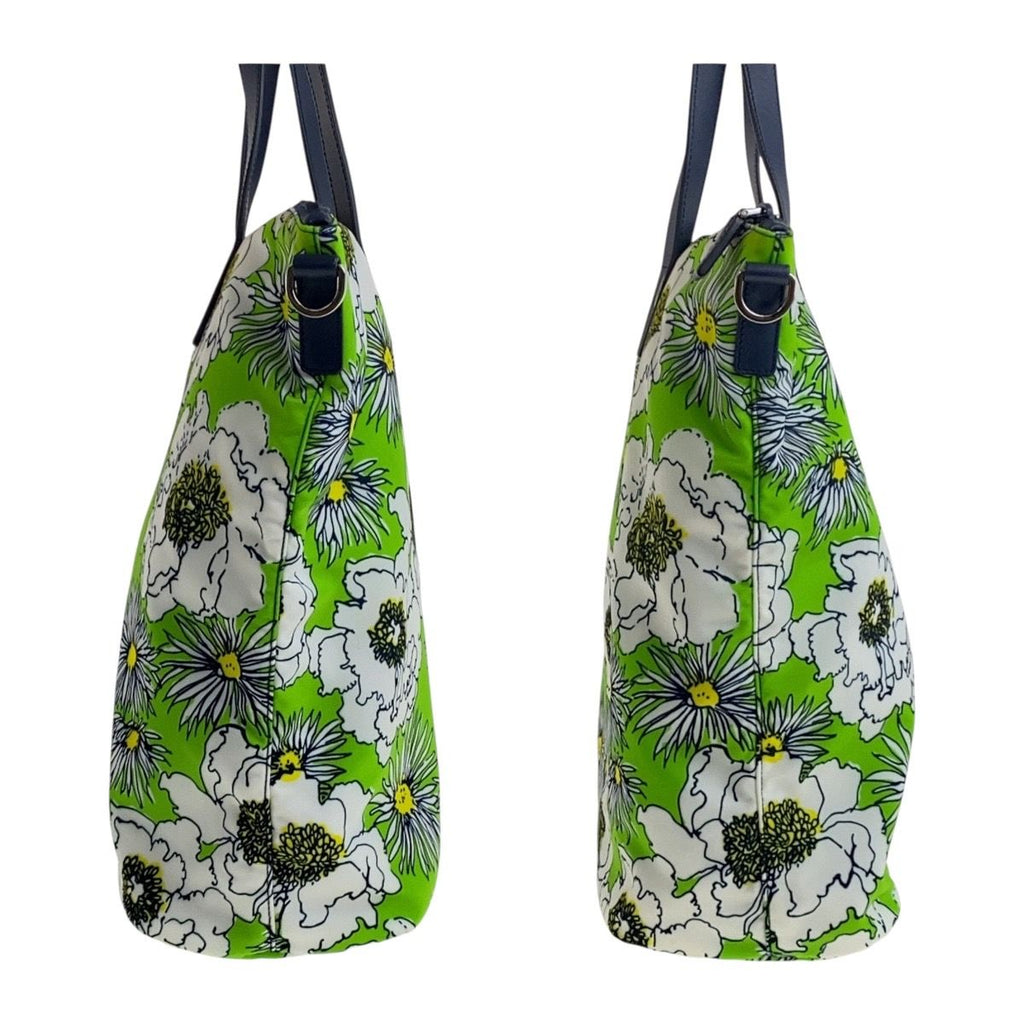 Prada Tessuto Green Multicolor Silver Nylon Tote Shoulder — view 8