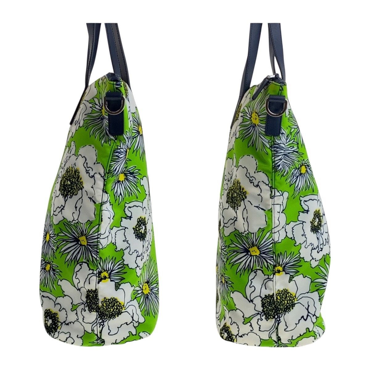 Prada Tessuto Green Multicolor Silver Nylon Tote Shoulder — view 8