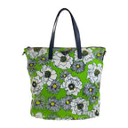 Prada Tessuto Green Multicolor Silver Nylon Tote Shoulder