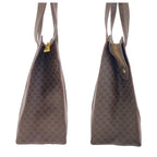 Celine Vintage Macadam Brown Gold 2 Tote Shoulder — view 7