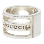 Gucci Logo Buss Ring Silver — view 2