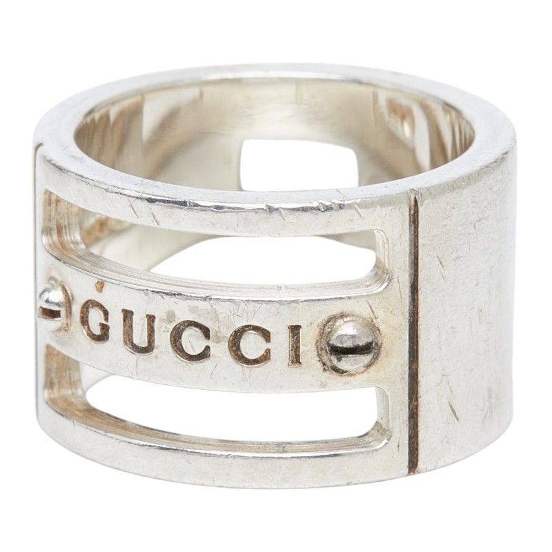 Gucci Logo Buss Ring Silver — view 2