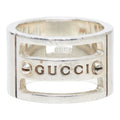 Gucci Logo Buss Ring Silver