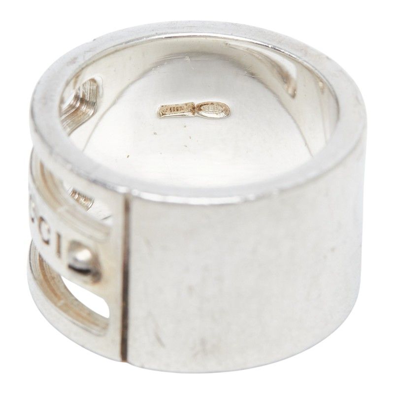 Gucci Logo Buss Ring Silver — view 8
