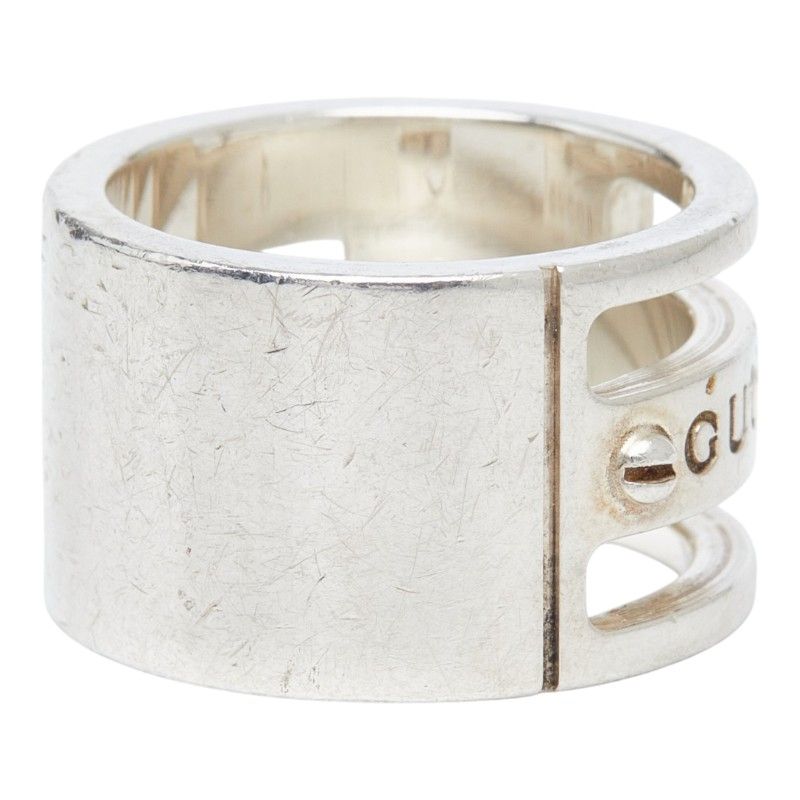 Gucci Logo Buss Ring Silver — view 3