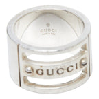 Gucci Logo Buss Ring Silver — view 7