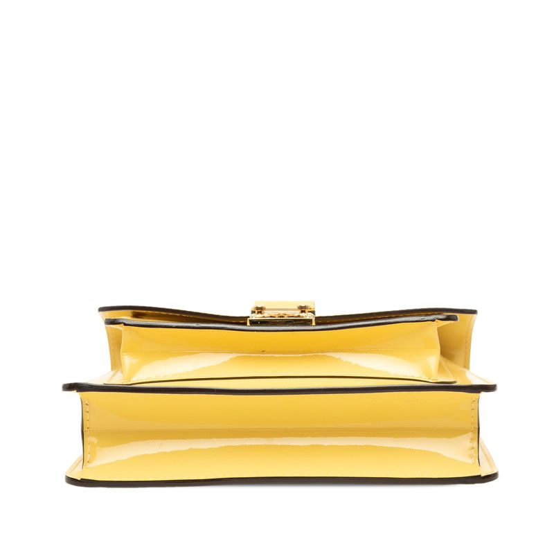 Louis Vuitton Vernis Monceau BB 2-Way Shoulder Bag Yellow Patent Leather — view 3