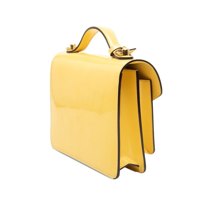 Louis Vuitton Vernis Monceau BB 2-Way Shoulder Bag Yellow Patent Leather — view 2