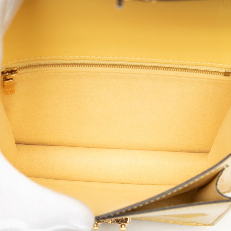 Louis Vuitton Vernis Monceau BB 2-Way Shoulder Bag Yellow Patent Leather — view 5