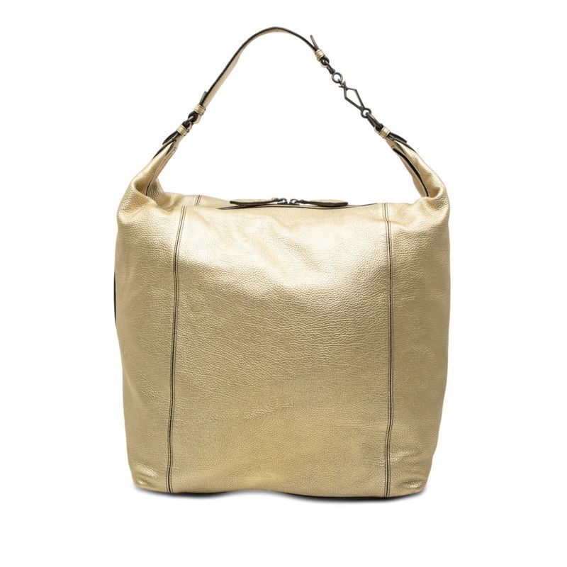 Bottega Veneta Shoulder Bag Gold Leather