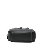Prada Logo Boston Bag Black Leather — view 3