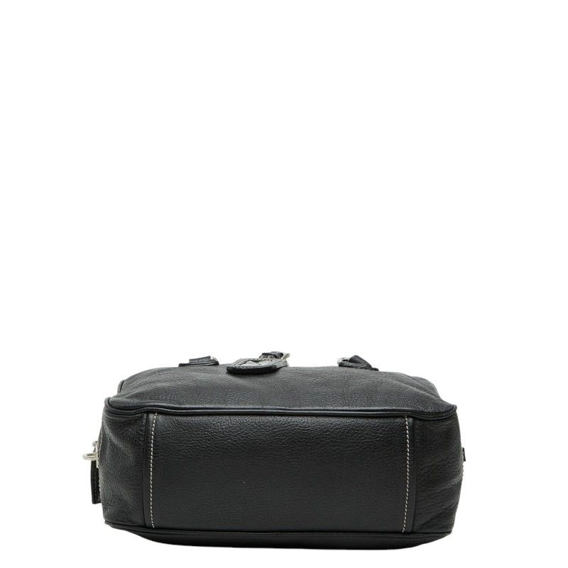 Prada Logo Boston Bag Black Leather — view 3