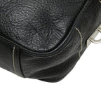 Prada Logo Boston Bag Black Leather — view 6
