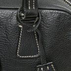 Prada Logo Boston Bag Black Leather — view 8