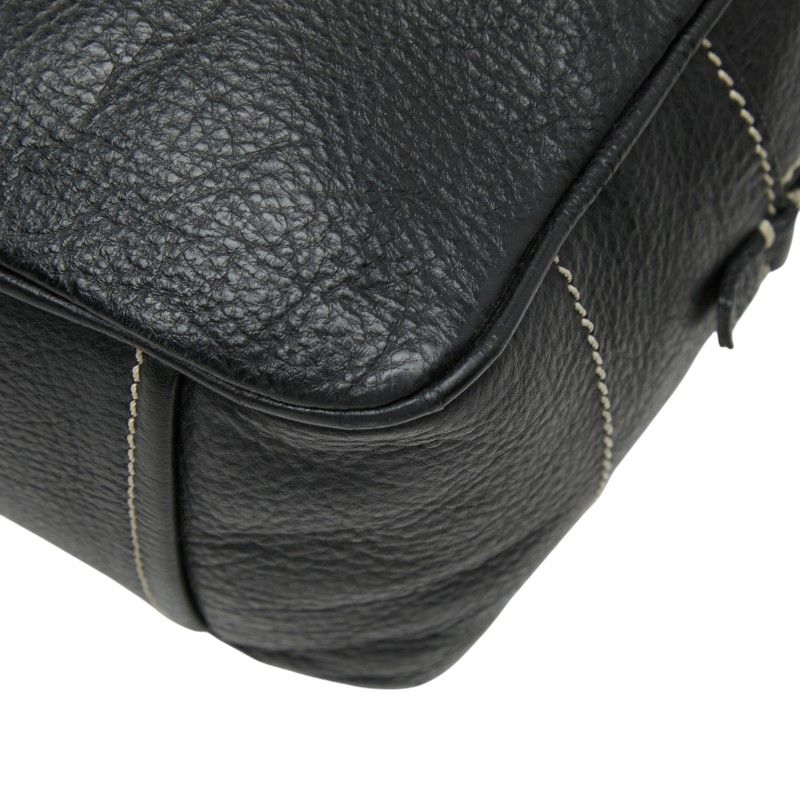 Prada Logo Boston Bag Black Leather — view 4