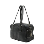 Prada Logo Boston Bag Black Leather — view 2