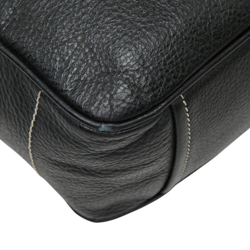 Prada Logo Boston Bag Black Leather — view 7