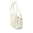 Bottega Veneta Maxi Intrecciato Arco 2-Way Shoulder Bag White Leather — view 2
