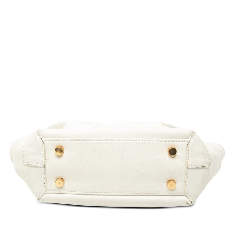 Bottega Veneta Maxi Intrecciato Arco 2-Way Shoulder Bag White Leather — view 3