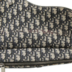 Dior Alex Foxton Oblique Saddle Bag Beige Navy Canvas Leather — view 4