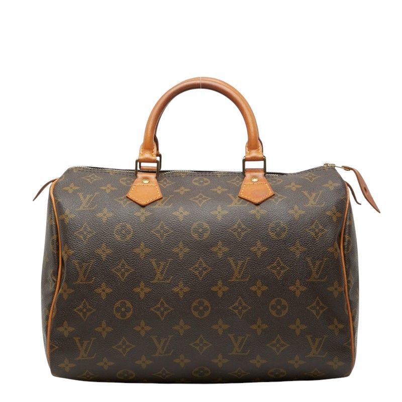 Louis Vuitton Monogram Speedy 30 Mini Boston Bag Brown Leather