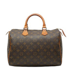 Louis Vuitton Monogram Speedy 30 Mini Boston Bag Brown Leather