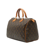 Louis Vuitton Monogram Speedy 30 Mini Boston Bag Brown Leather — view 2