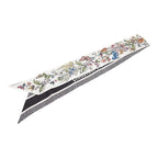 Dior D-floral Mitzah Twilly Scarf White Silk — view 2