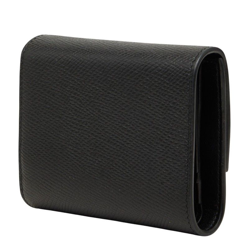Celine Small Trifold Wallet Compact Black Gray Calf Leather — view 2