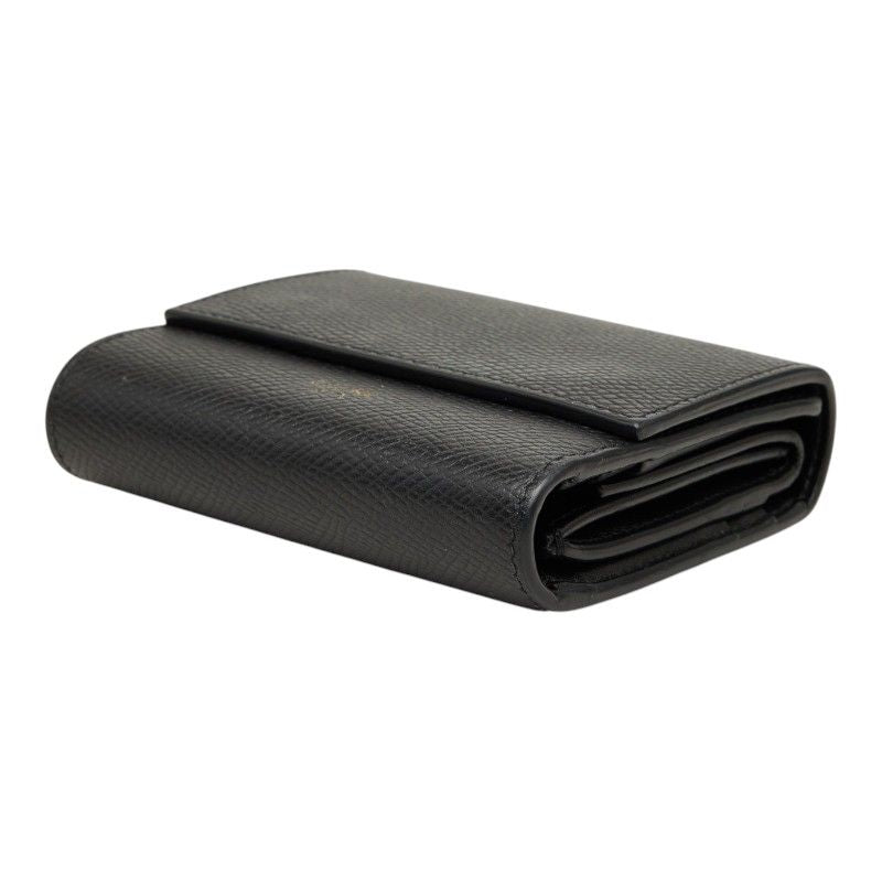 Celine Small Trifold Wallet Compact Black Gray Calf Leather — view 4