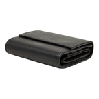 Celine Small Trifold Wallet Compact Black Gray Calf Leather — view 4