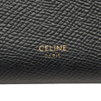 Celine Small Trifold Wallet Compact Black Gray Calf Leather — view 6