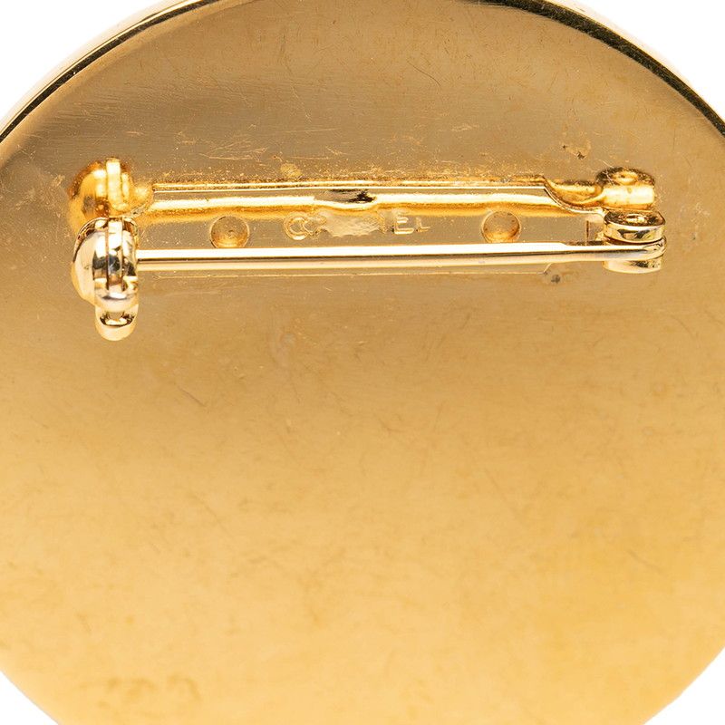 Chanel CC Logo 31 Rue Cambon Paris Brooch Gold/black Plated — view 3